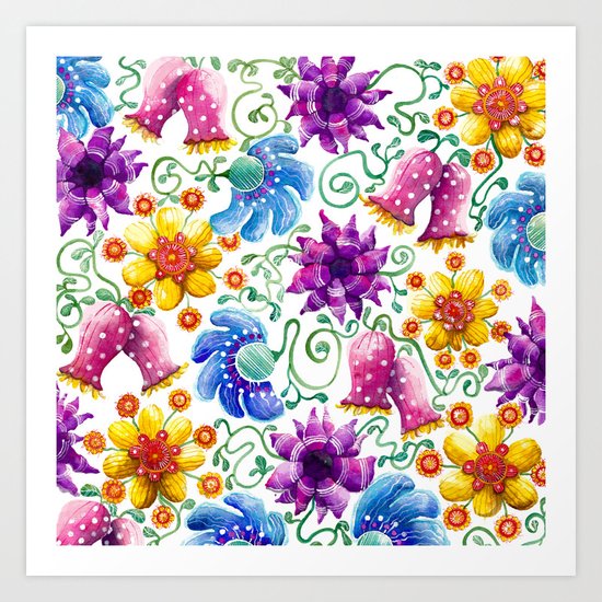 Summer Flowers Art Print