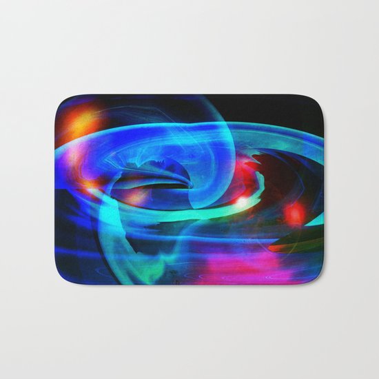 Alien Attack Abstract Bath Mat