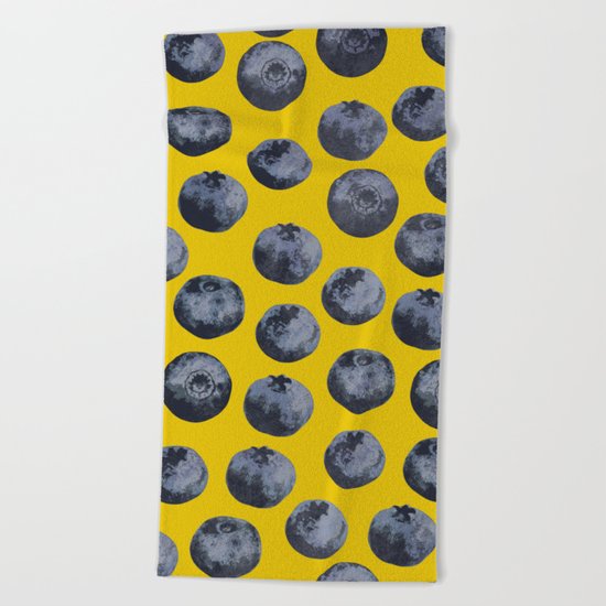 Blueberry pattern Beach Towel