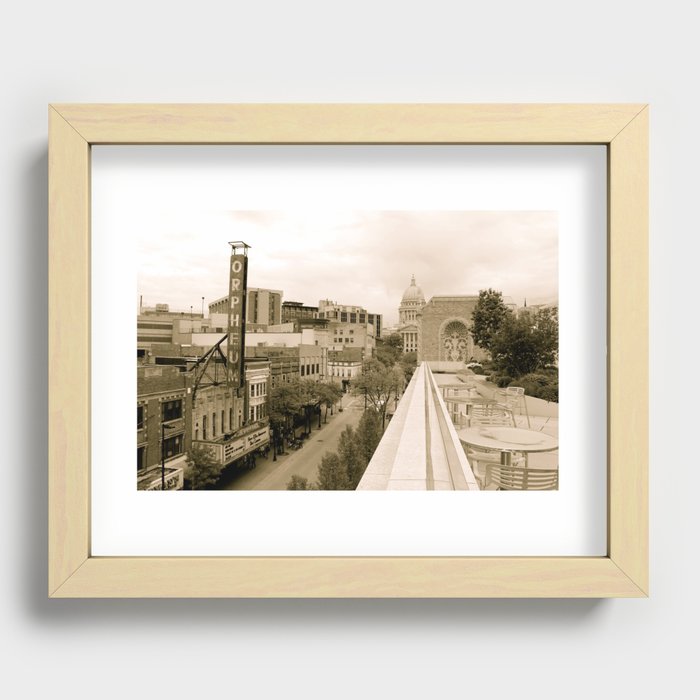 Above State Street - Madison, Wisconsin Recessed Framed Print