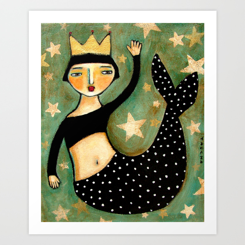 Vintage Mermaid Art Print By Tascha Society6