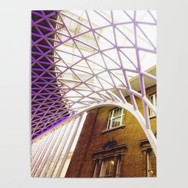 Kings Cross Station Vaulted Ceiling Architectural Photography Poster