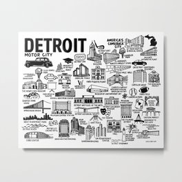 Detroit Michigan Metal Print