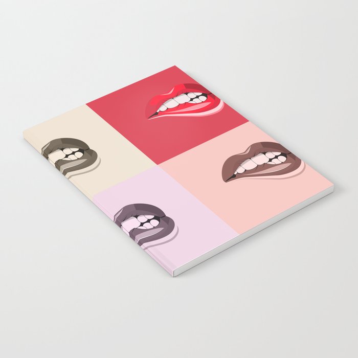 Pop Art Colourful Lips Notebook
