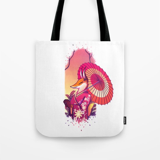 Kimono Kitsune Tote Bag