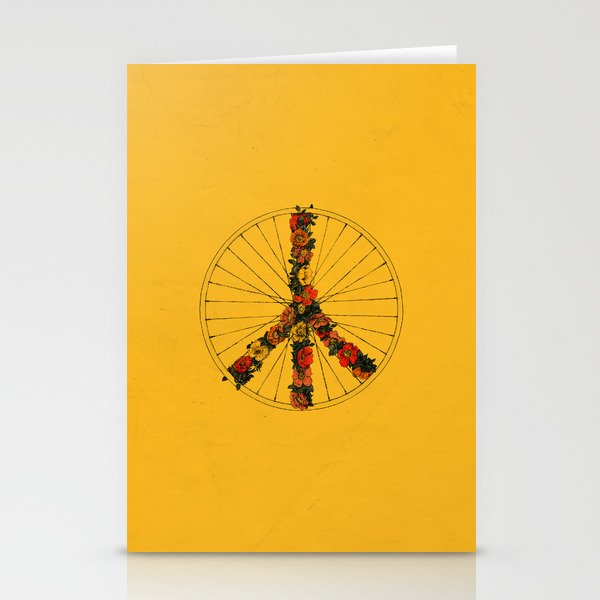 Peace & Bike (Colors) Stationery Cards