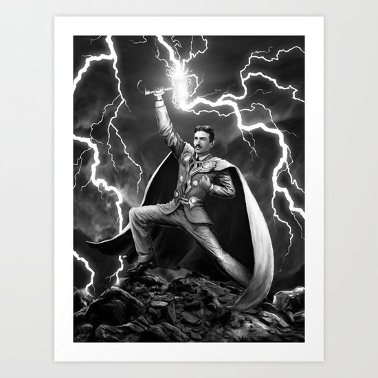 Tesla: God of Thunder Art Print