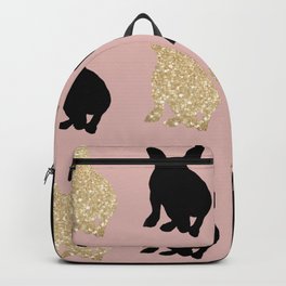 Dazzling French Bulldogs Backpack | Frenchie, Bulldogs, Dos, Doglovers, Silhouettes, Glitter, Graphicdesign, Dazzling, Digital, Frenchbulldog 
