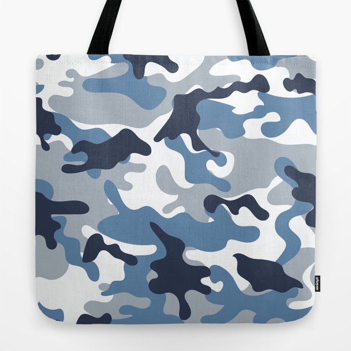 Blue new arrivals camo tote