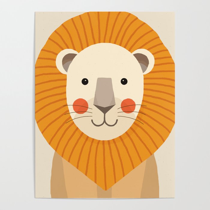 Lion, Animal Portrait Poster