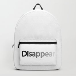Disappear typography design Backpack