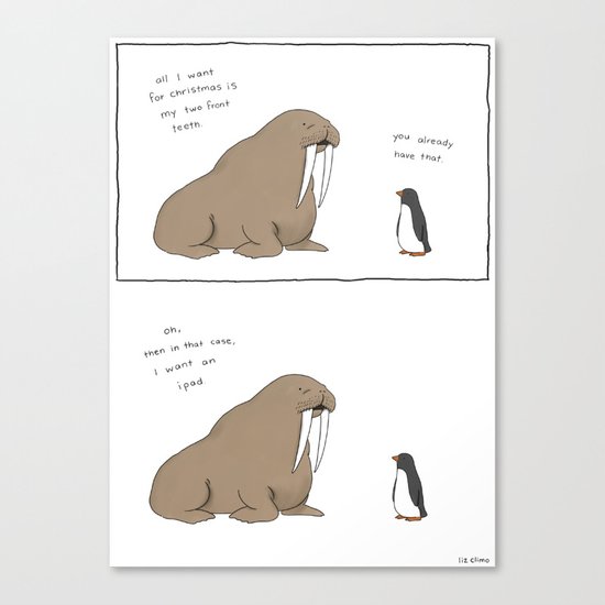 All I Want for Christmas is an iPad Canvas Print