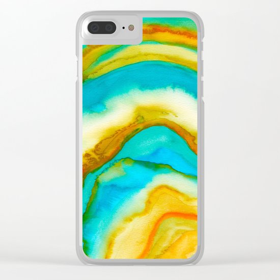AGATE Inspired Watercolor Abstract 10 Clear iPhone Case