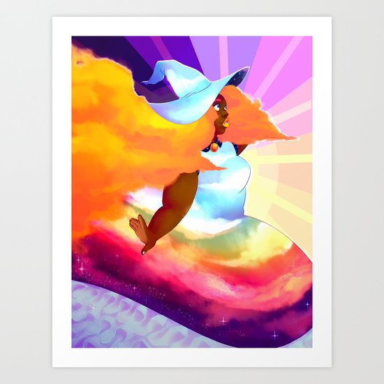 Sunset Witch Art Print
