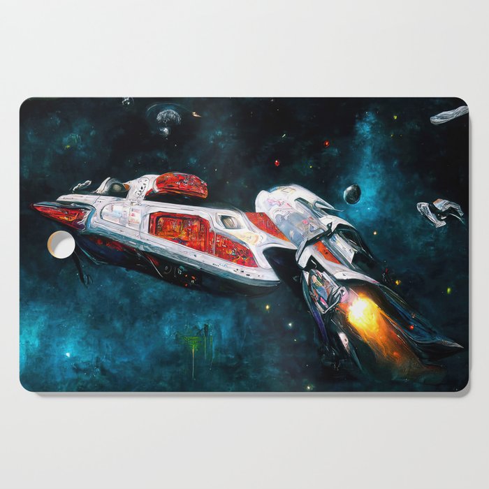Traveling at the speed of light Cutting Board