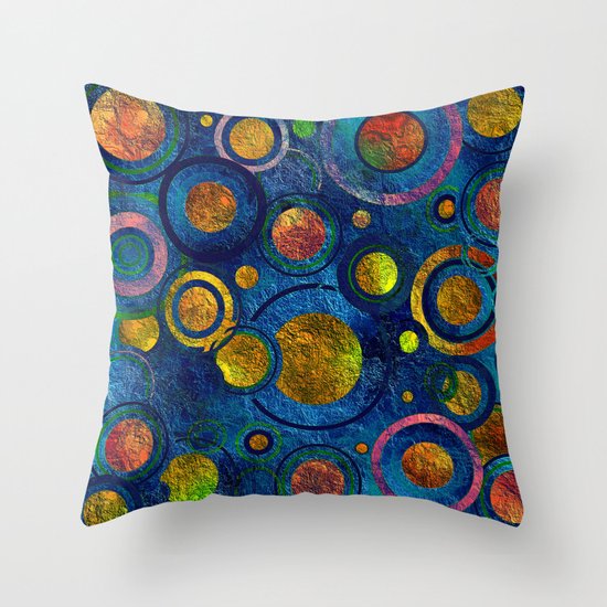 Full of Golden Dots - color variation Throw Pillow