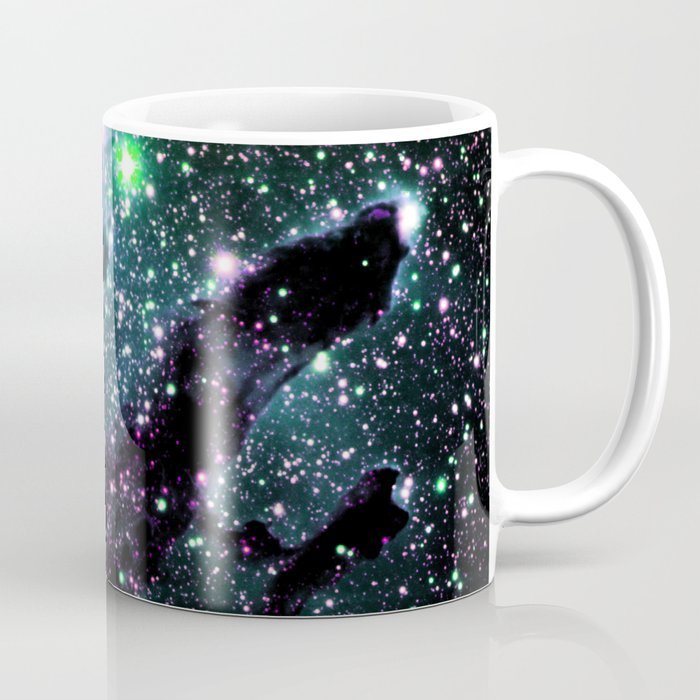 Eagle Nebula Pillars of Creation Dark: purple Pink Seafoam Coffee Mug