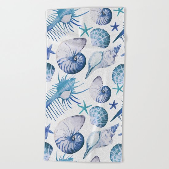 Sea Life Pattern 07 Beach Towel