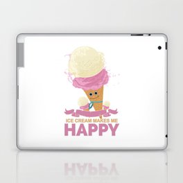 Ice Cream Makes Me Happy Laptop Skin