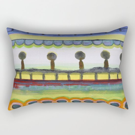 The Seaside Promenade Rectangular Pillow