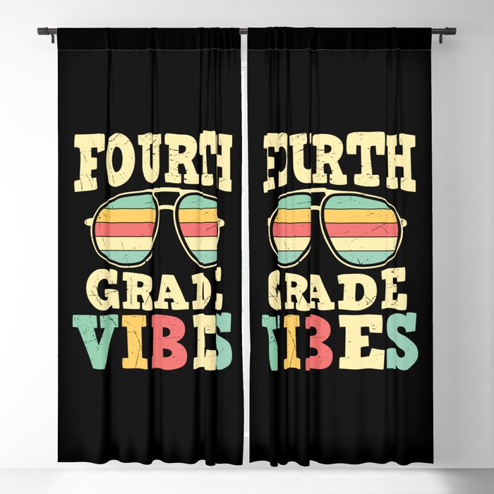 Fourth Grade Vibes Retro Sunglasses Blackout Curtain