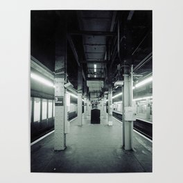 NYC Subway one point perspective Poster