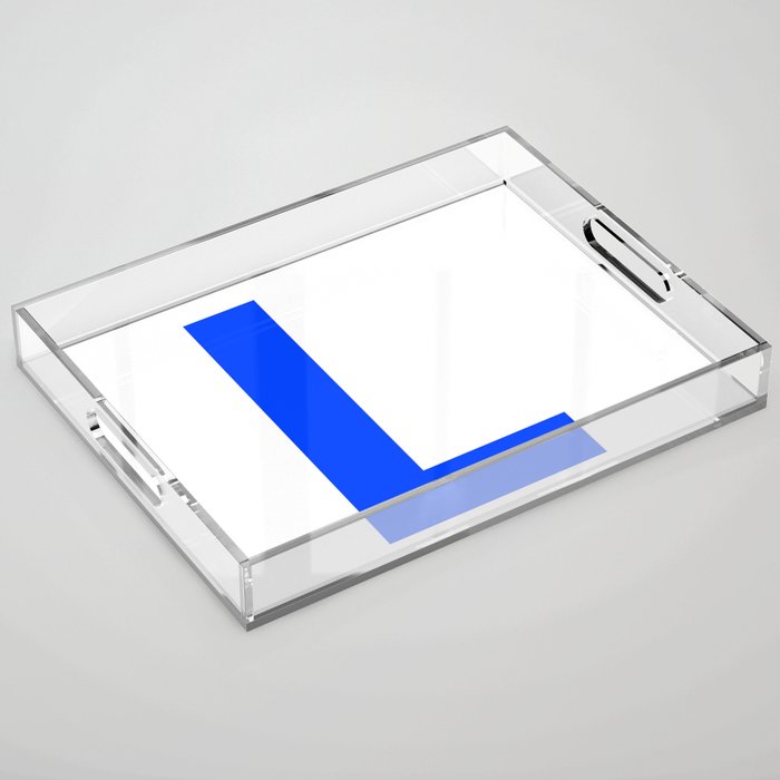 Letter L (Blue & White) Acrylic Tray