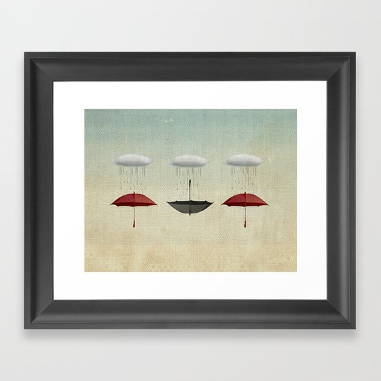 the umbrella filleth Framed Art Print