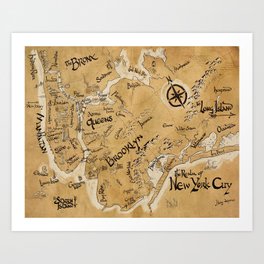 The Realm of New York City Map Art Print