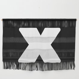 x (White & Black Letter) Wall Hanging