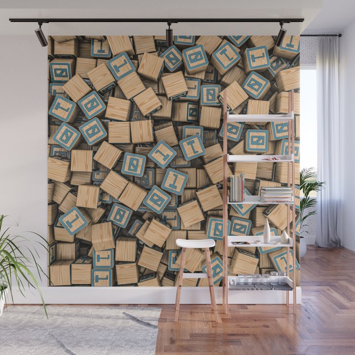 Binary blocks Wall Mural