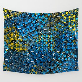 Pattern Breaker Tiles Collection: 5-9-01 Blue & Yellow Color Wall Tapestry