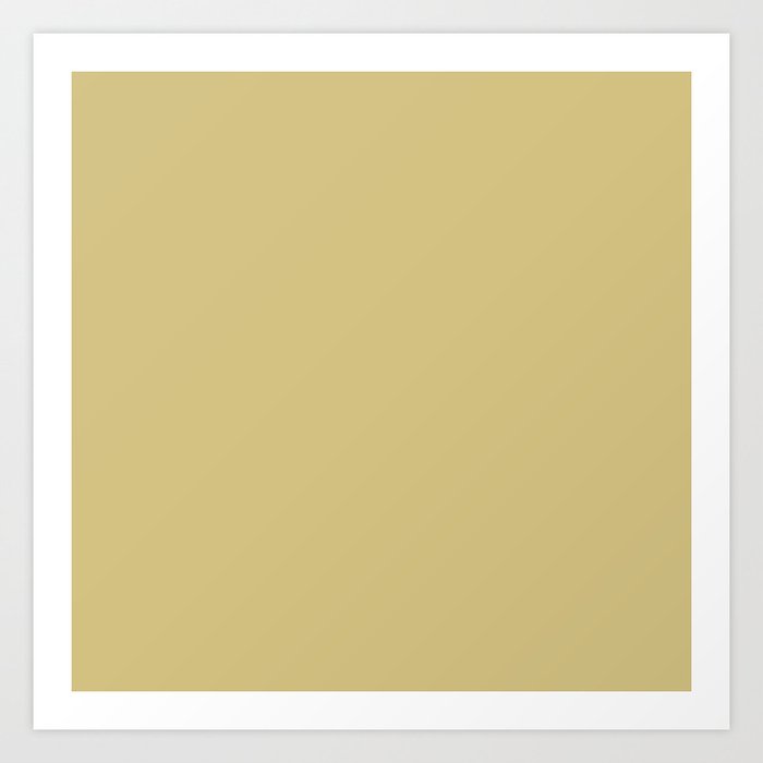 AZTEC GOLD Light Yellowish Ocher solid color Art Print