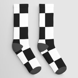 chess board, chessboard  black and white pattern Socks