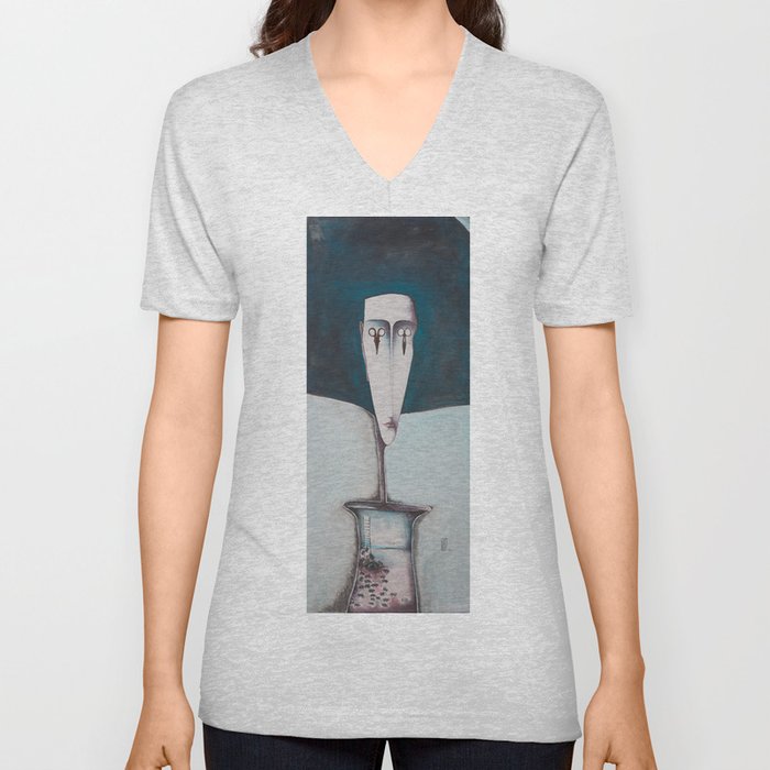 The girl and the sheep V Neck T Shirt