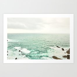 Atlantic Ocean views from the Kerry Cliffs Art Print