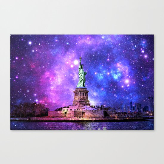 space Statue of Liberty Canvas Print