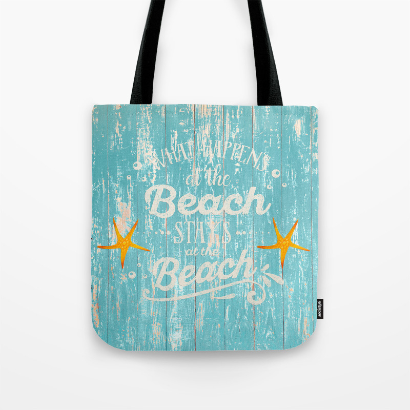 wood beach bag