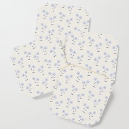 Meadow Flowers in Blue and Cream Coaster