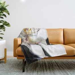White Orchids Throw Blanket