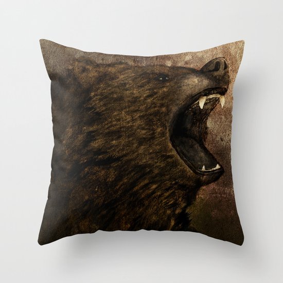 The Grizzly Throw Pillow