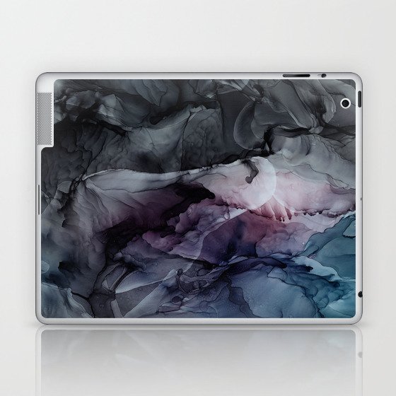 Moody Dark Chaos Inks Abstract Laptop & iPad Skin