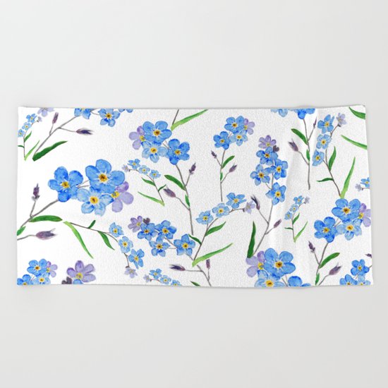 forget me not Beach Towel