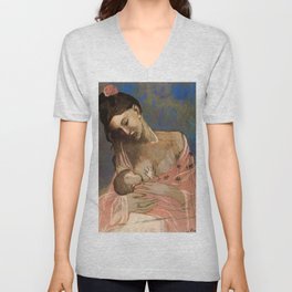 Pablo Picasso - Maternité (Mother and Child) mother's milk still life oil  portrait painting V Neck T Shirt