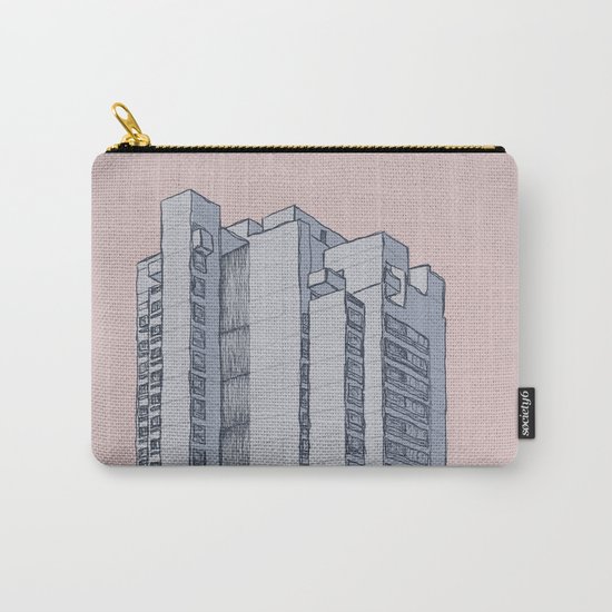 Brutalist Architecture Apartment Block Carry-All Pouch