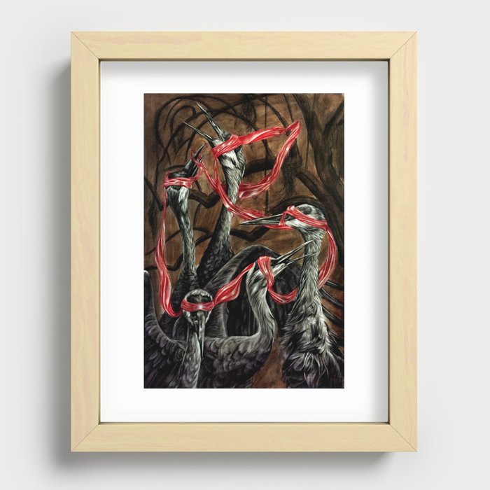 Red Tape Recessed Framed Print