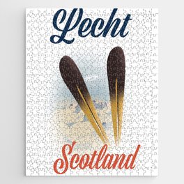 Lecht Scotland Ski poster travel art Jigsaw Puzzle