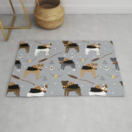 Pitbull witch wizard magic dog breed gifts Rug