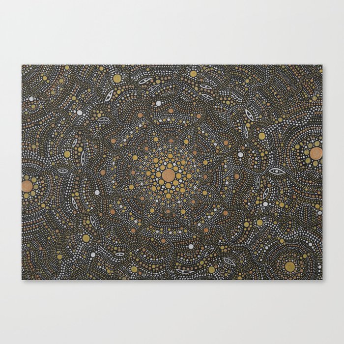 Cosmic Breath - Dot Mandala Canvas Print