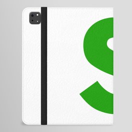 letter S (Green & White) iPad Folio Case